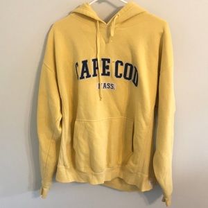 yellow sweatshirt
